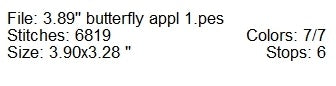 3.89 Applique butterfly 1 machine embroidery design