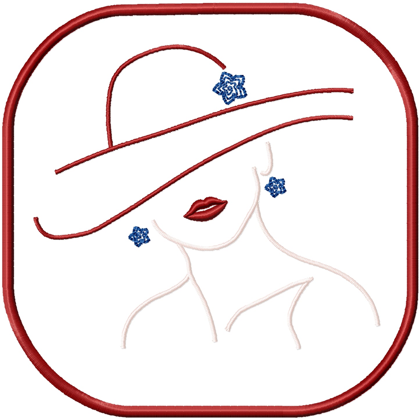 ITH Class 2 lady Coaster machine embroidery design