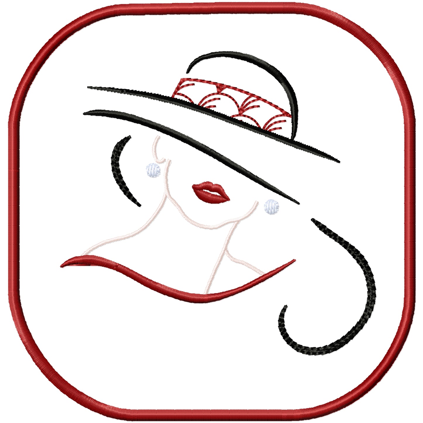 ITH Class 4 lady Coaster machine embroidery design