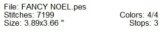 Fancy Noel machine embroidery design