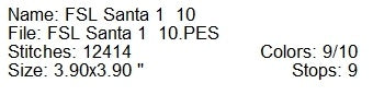 ITH Free standing lace Santa ornament machine embroidery design