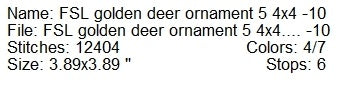 ITH Free standing lace deer ornament machine embroidery design