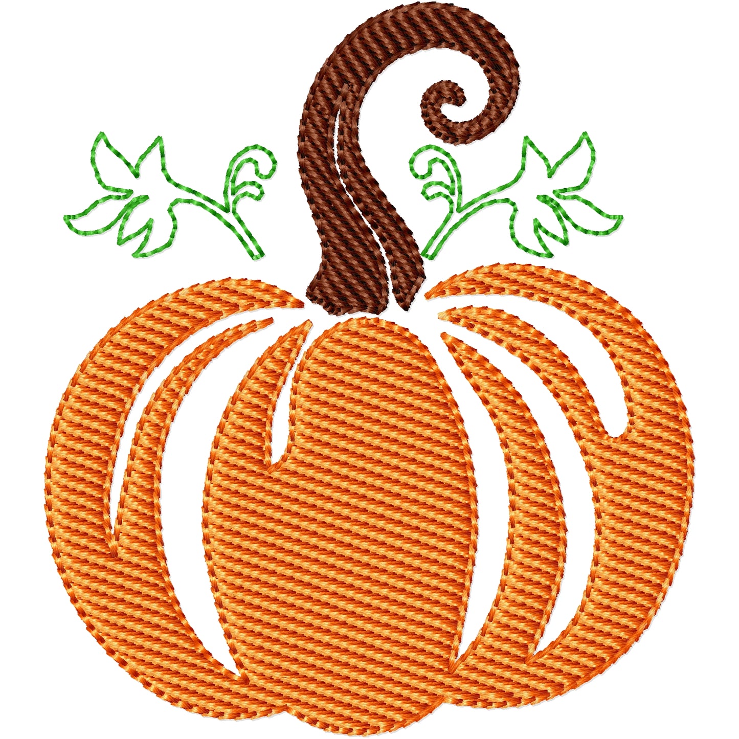 Filled pumpkin machine embroidery design