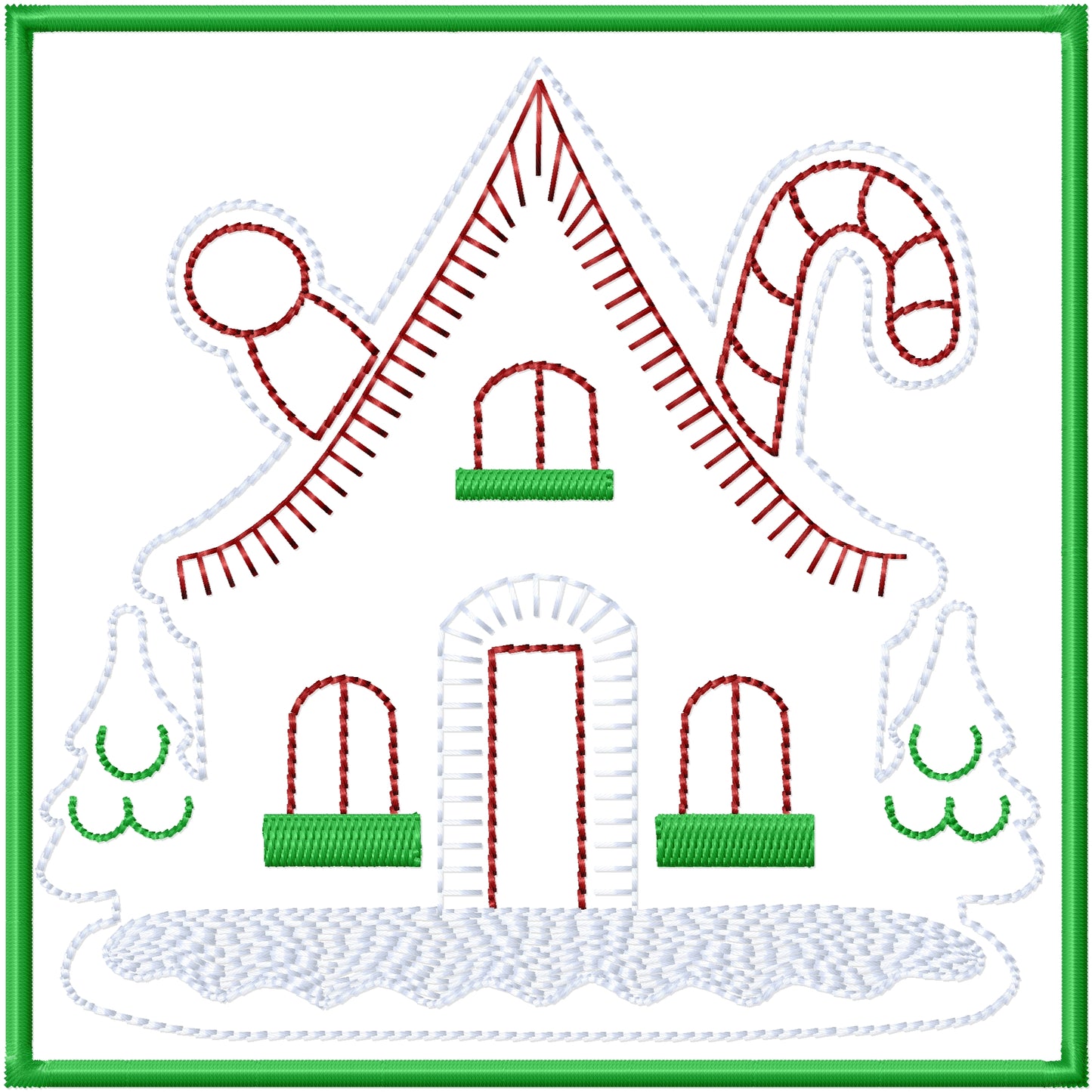 ITH Gingerbread house 1 Coaster machine embroidery design