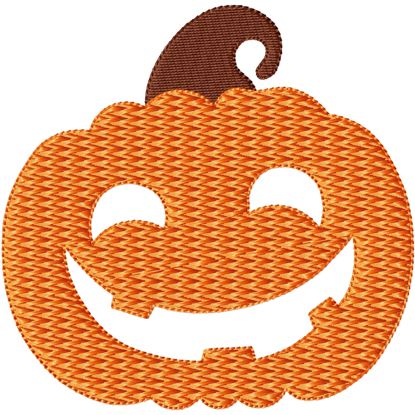 Jack the textured pumpkin machine embroidery design