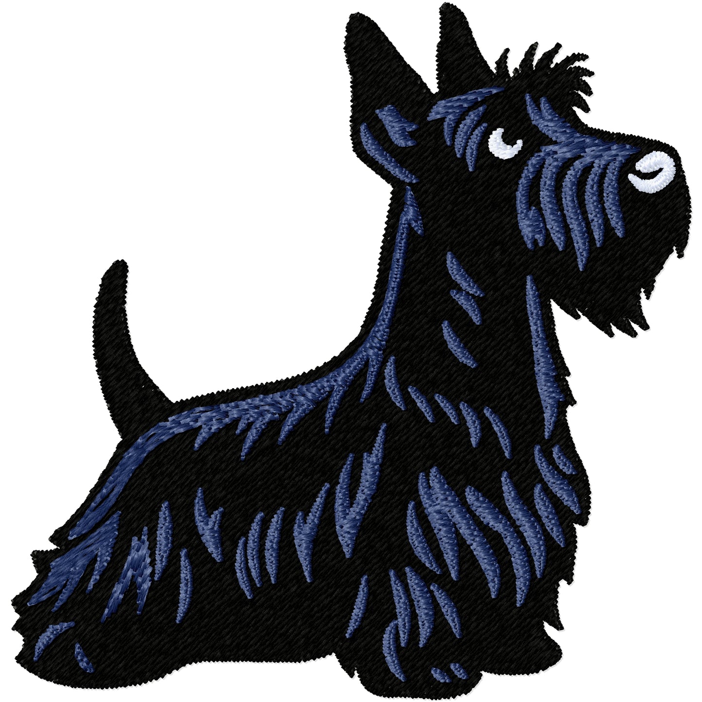 Stand up Scotty machine embroidery design