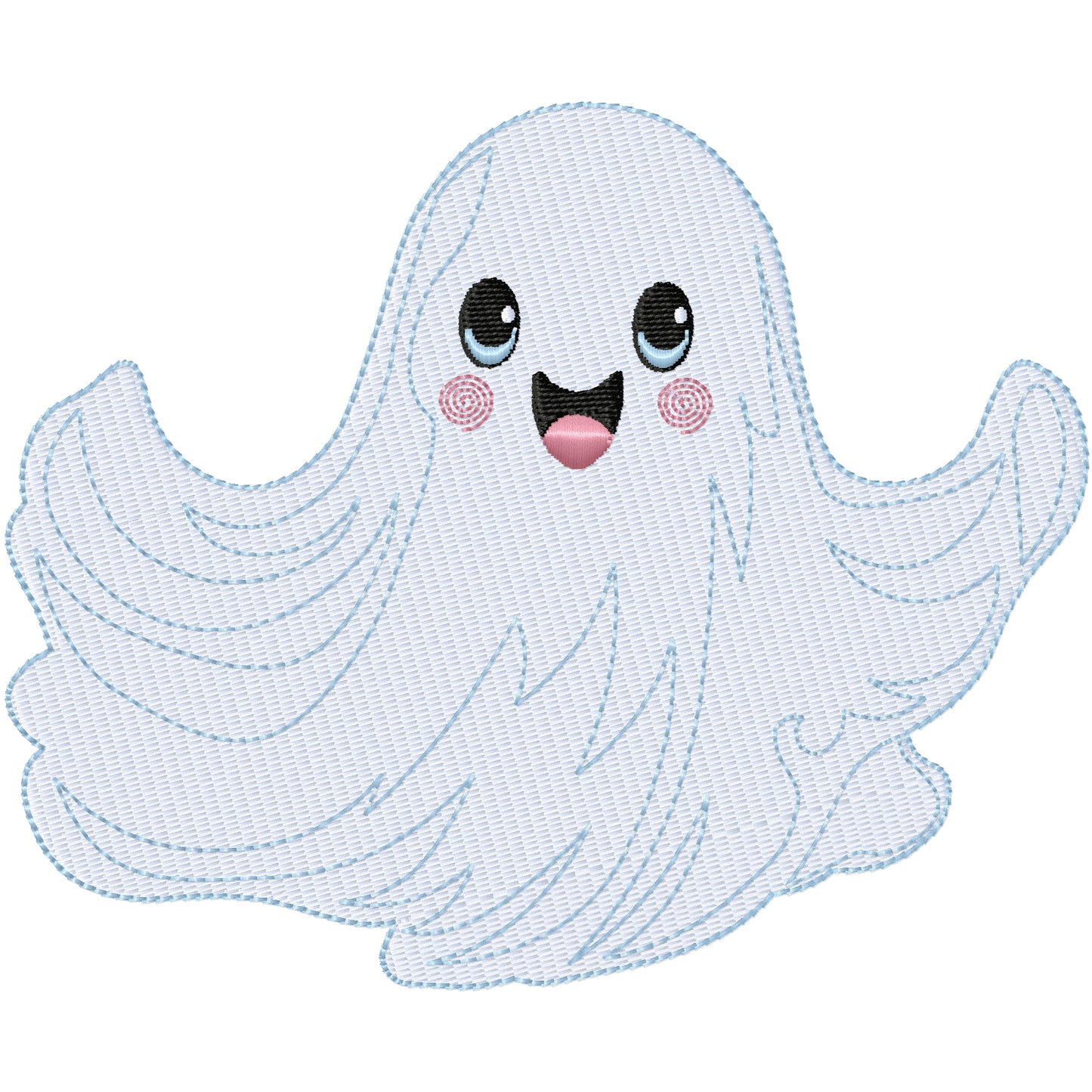 Sweet ghost 1 machine embroidery design 2 sizes