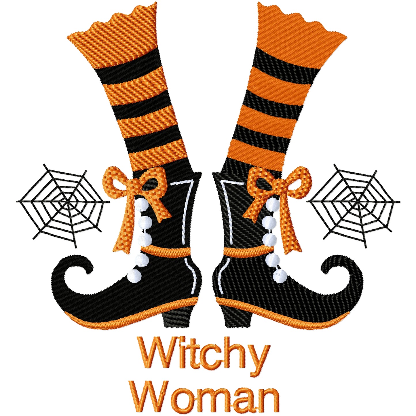Witchy woman Halloween machine embroidery design 2 sizes