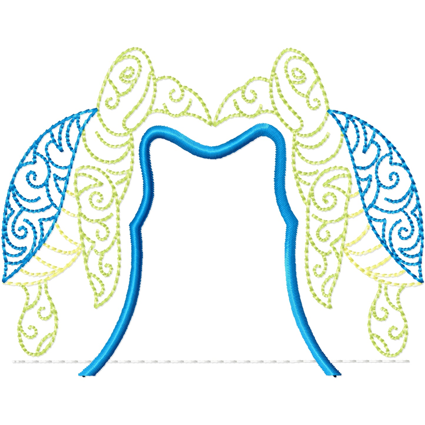 2 turtles side shirt machine embroidery design 2 sizes