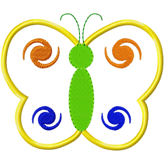 3.89 Applique butterfly 1 machine embroidery design