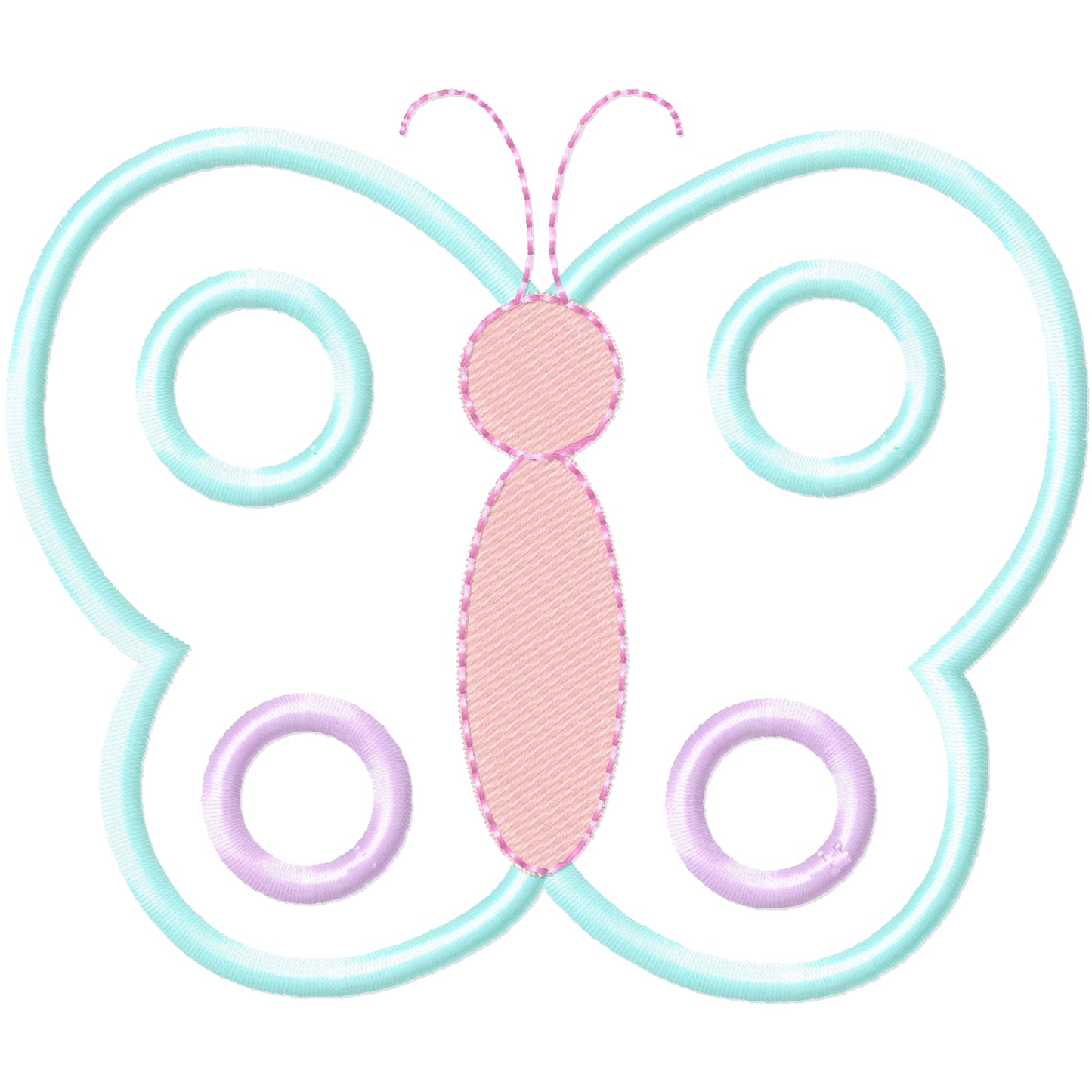 3.89 Applique butterfly 2 machine embroidery design