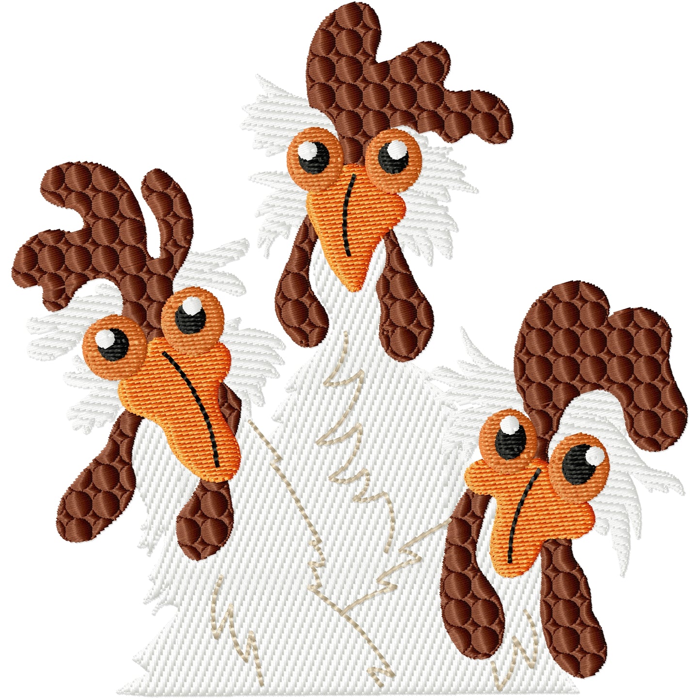 3 chicks machine embroidery design 2 sizes