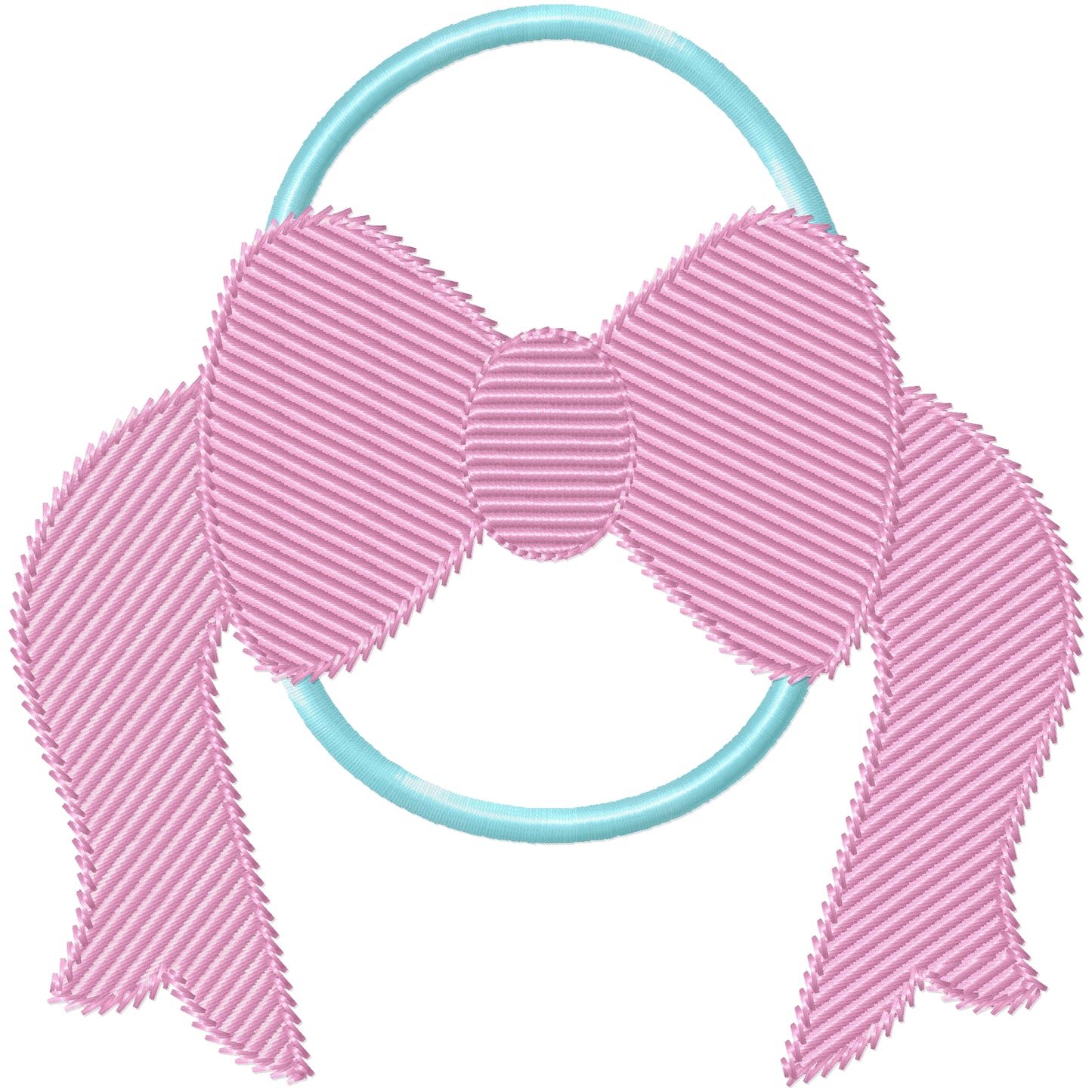 Applique Egg with bow machine embroidery design 3 sizes