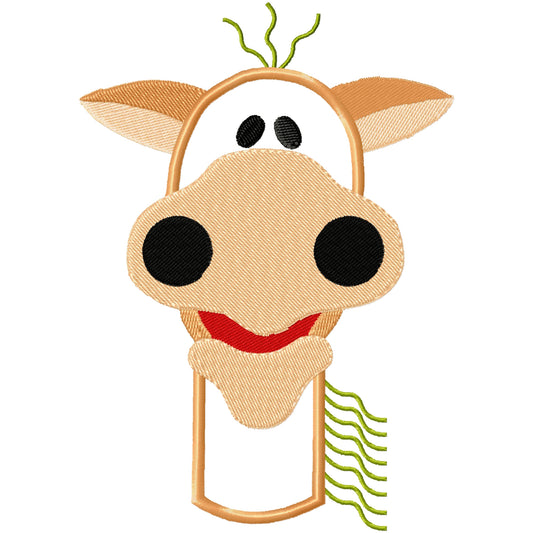 Appliqued Horse face machine embroidery design