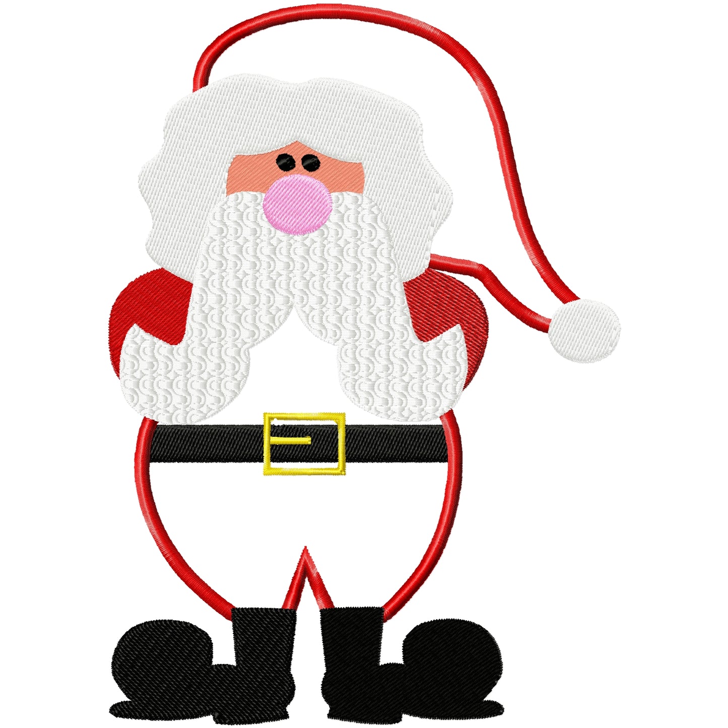 Applique Santa machine embroidery design