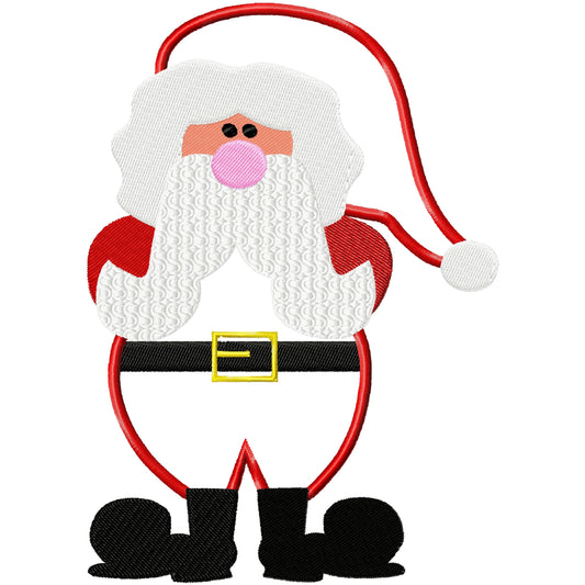 Applique Santa machine embroidery design