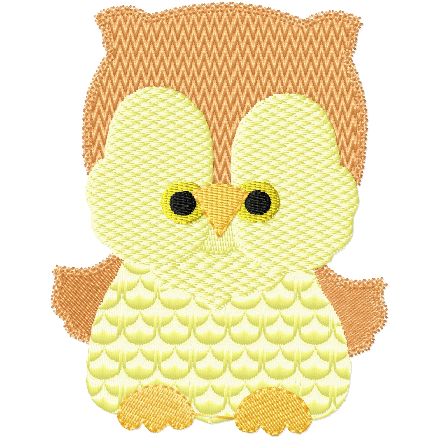 Baby owl machine embroidery design