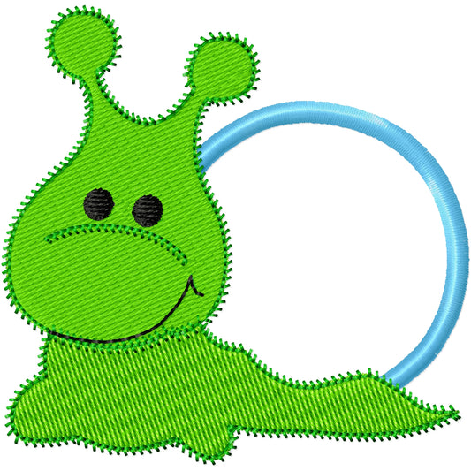 Baby snail applique machine embroidery design