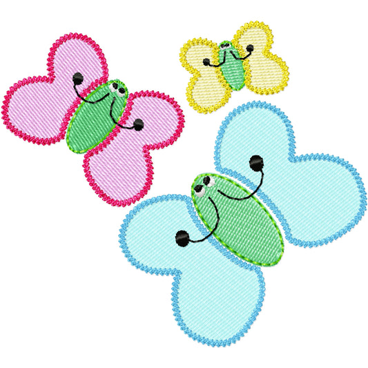 Butterflies are free machine embroidery design