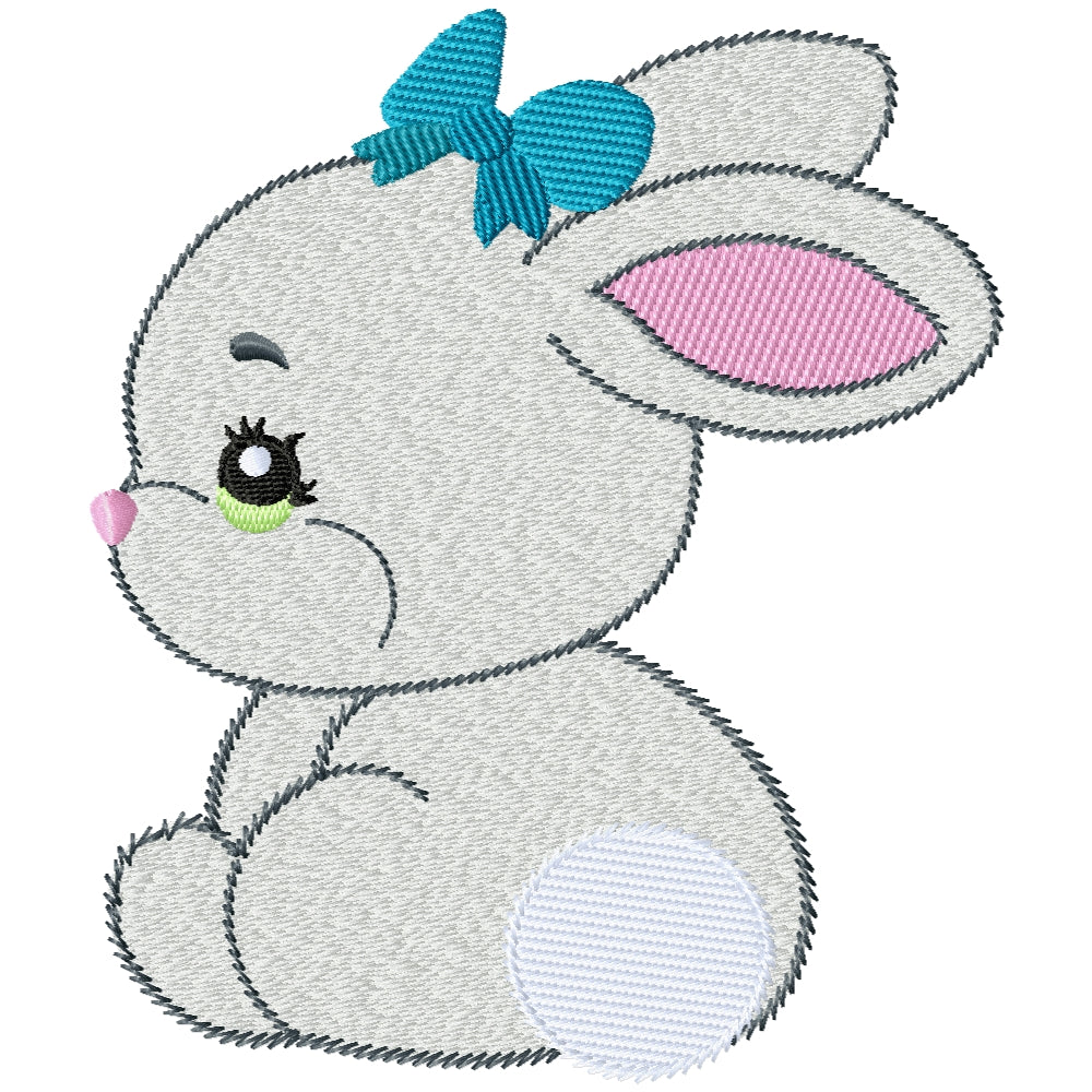 Baby bunny 3 machine embroidery design 2 sizes