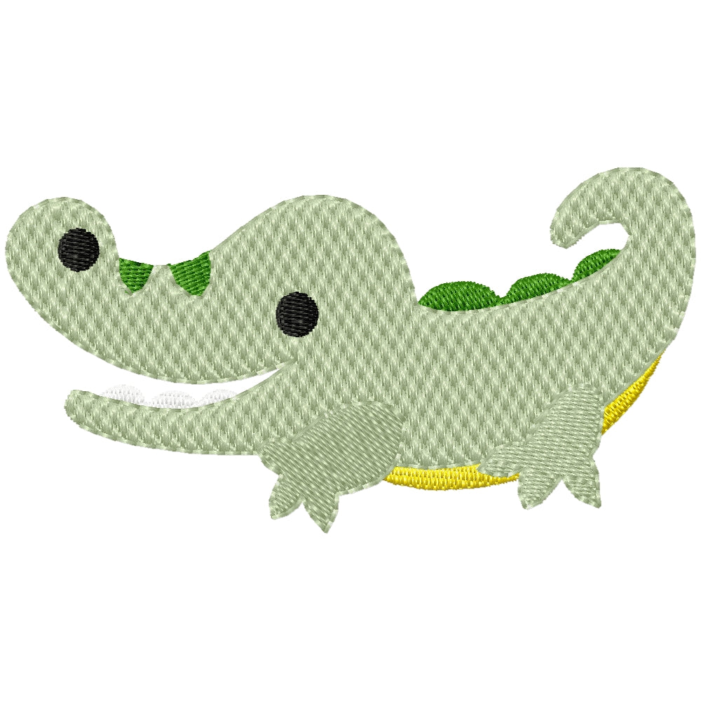 Baby gator 1- 2 machine embroidery design