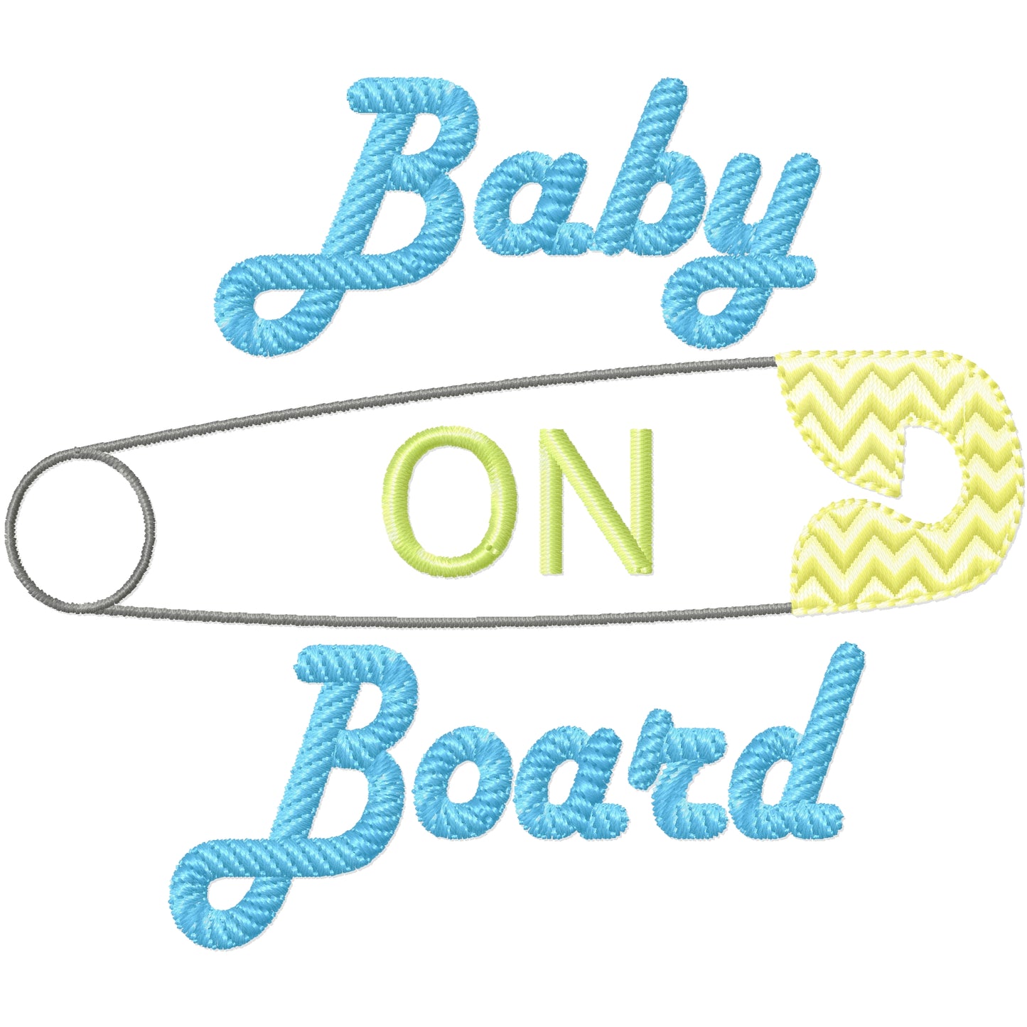 Baby on board machine embroidery design