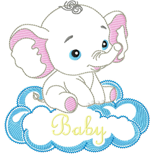 Baby shower 1 machine embroidery design 2 sizes