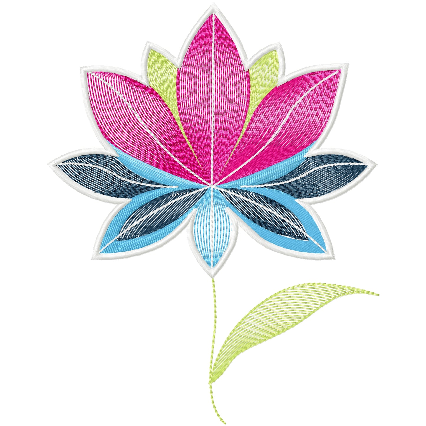 Beautiful flower 1 machine embroidery design 2 sizes