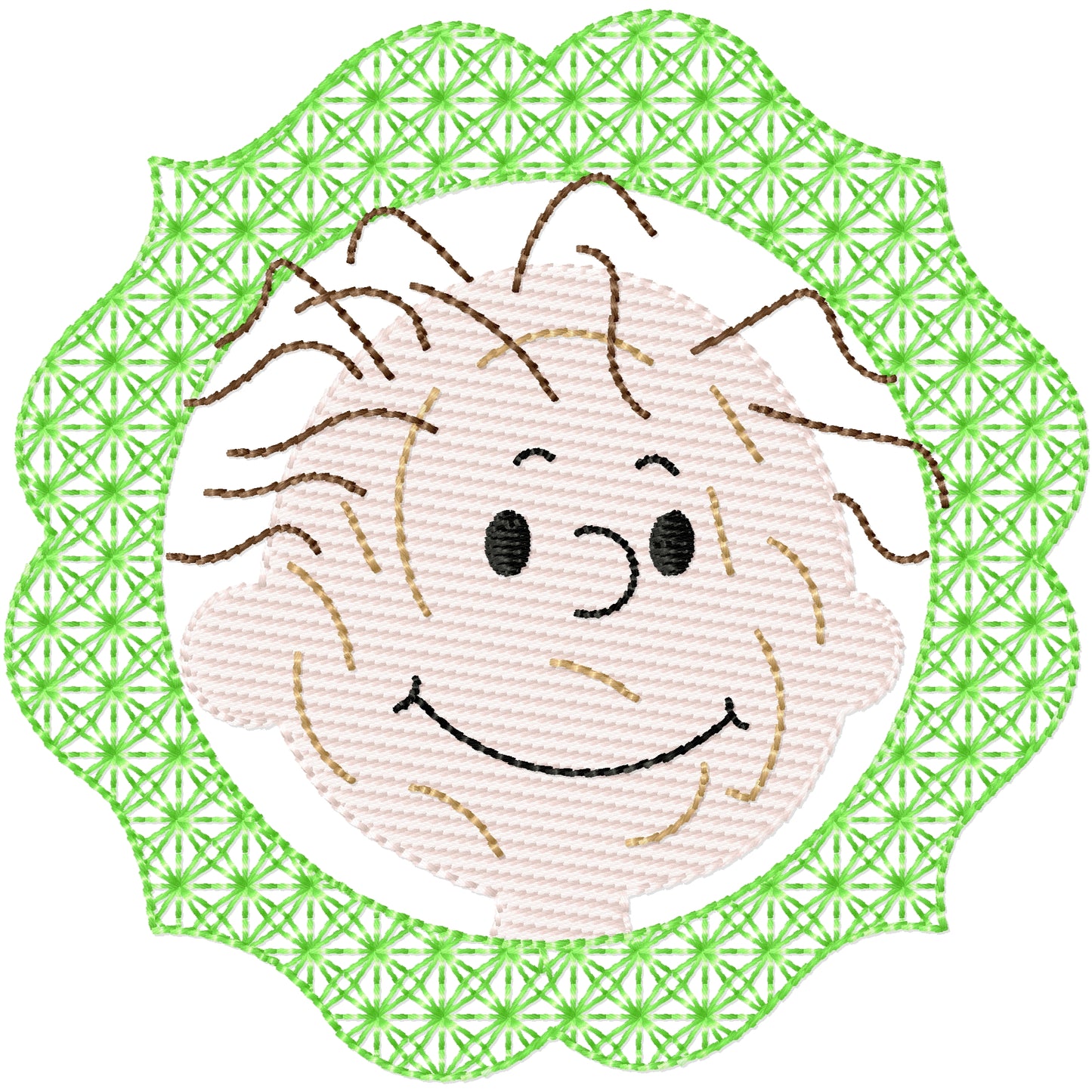 CB wreath 2 Pigpen machine embroidery design