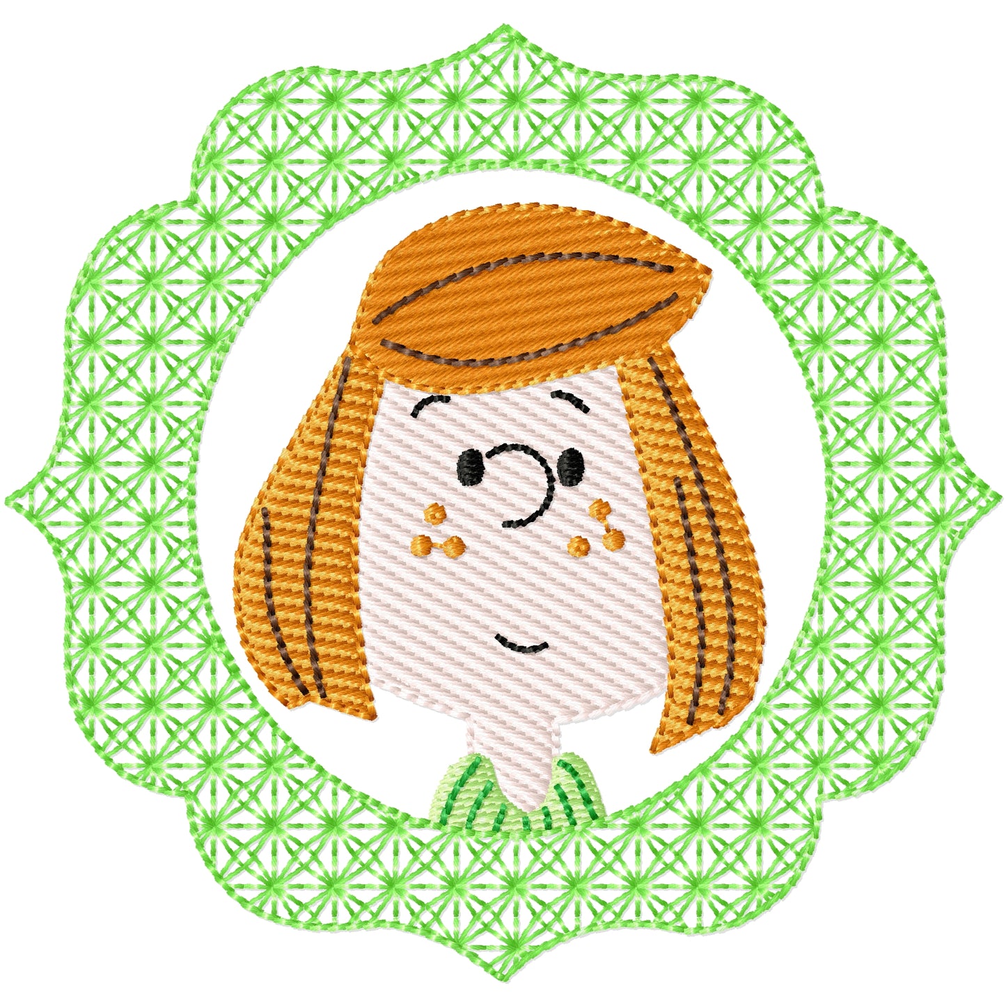 CB wreath 3 Peppermint Patty machine embroidery design