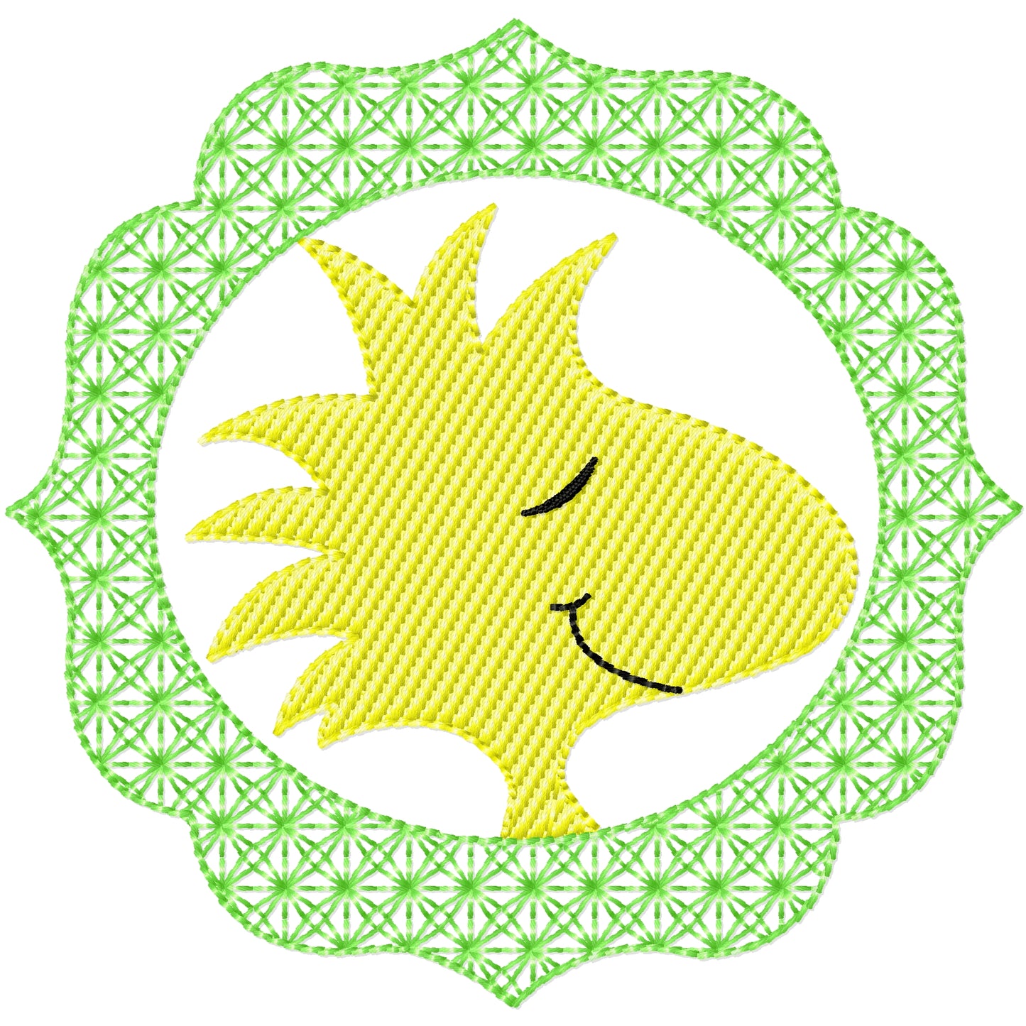 CB wreath 4 Woodstock machine embroidery design