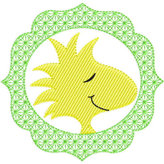 CB wreath 4 Woodstock machine embroidery design