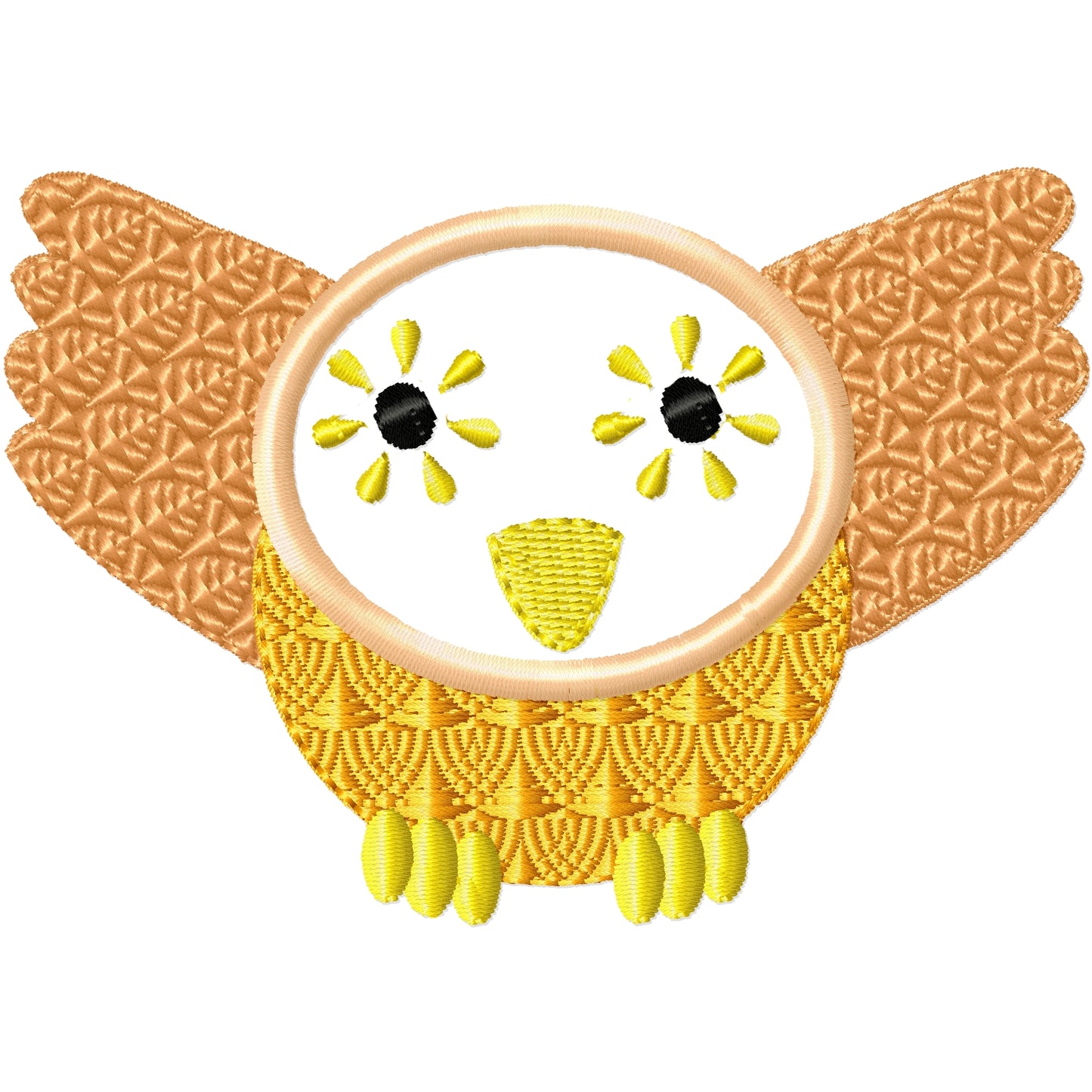 Cute applique owl 1 machine embroidery design
