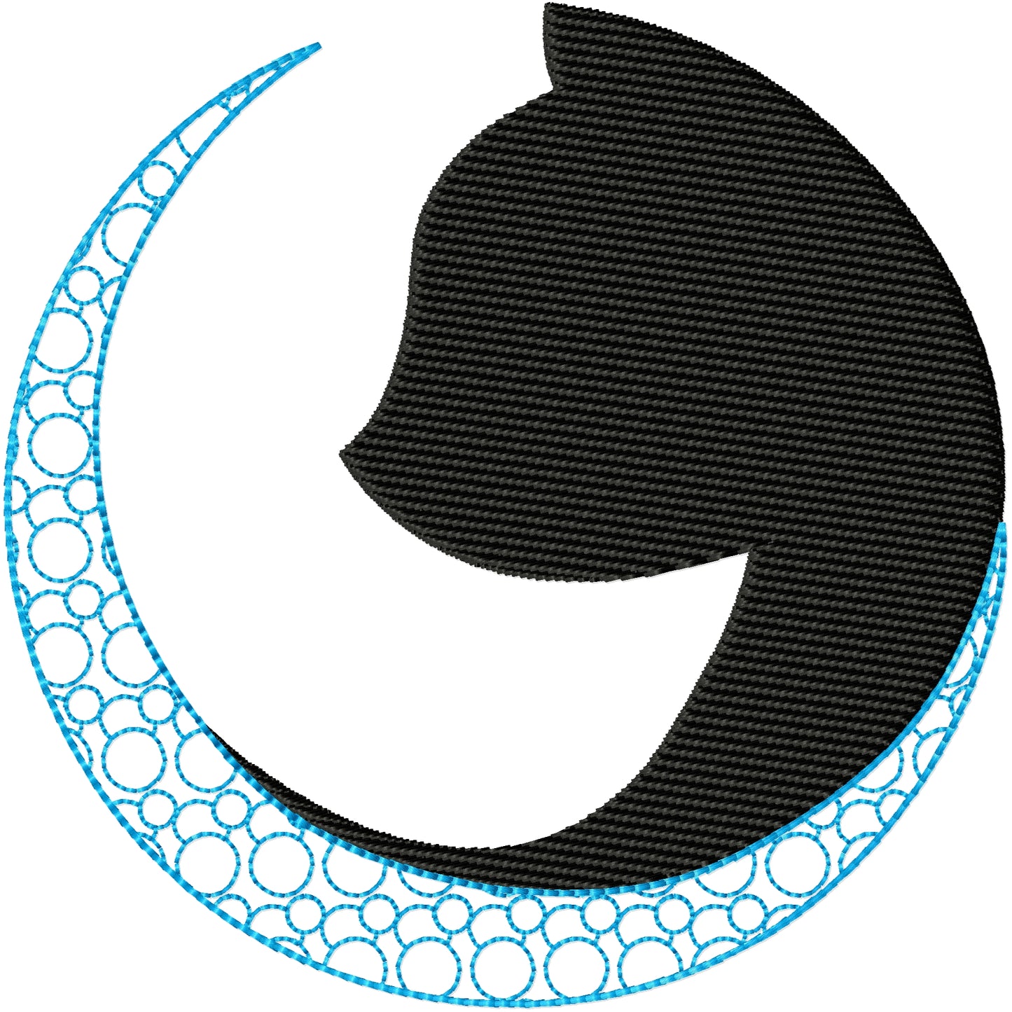 Cat sil 1 machine embroidery design 2 sizes