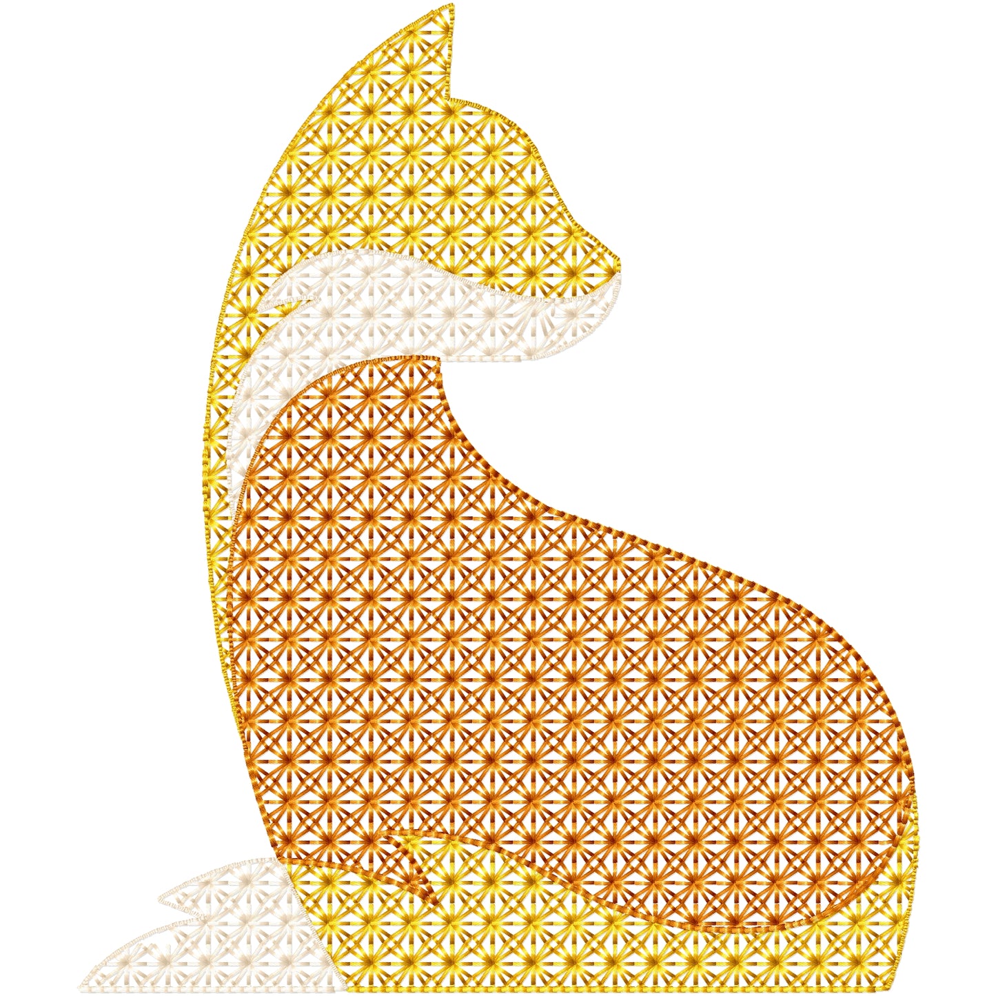 Cat sil 2 machine embroidery design 2 sizes