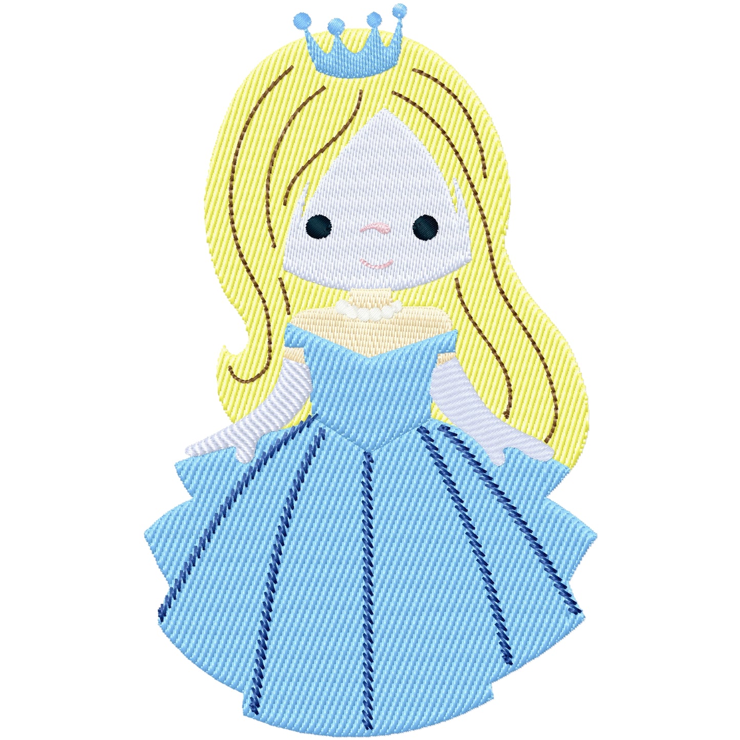 Cinder princess machine embroidery design