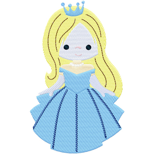 Cinder princess machine embroidery design