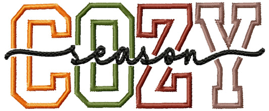 Cozy season machine embroidery design