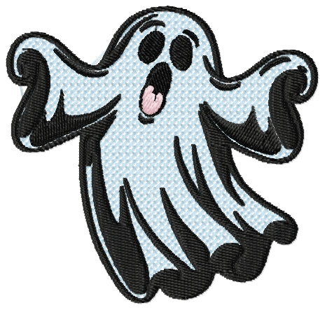 Cross stitch Halloween Ghost machine embroidery design