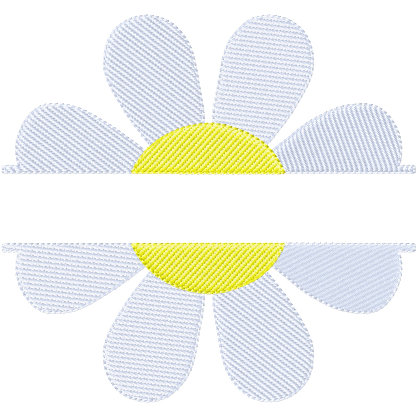 Daisy split for name machine embroidery design 2 sizes