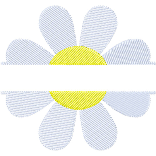 Daisy split for name machine embroidery design 2 sizes
