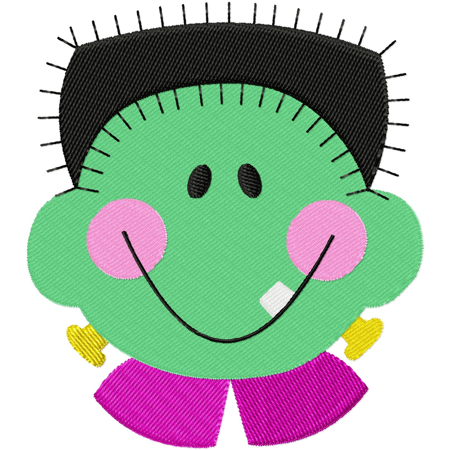 Franko face Halloween machine embroidery design