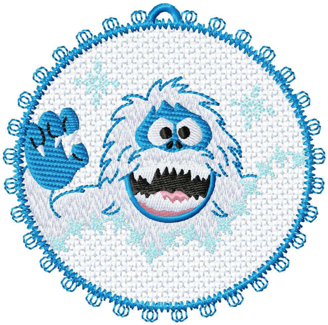 ITH Free standing lace Bumble ornament machine embroidery design