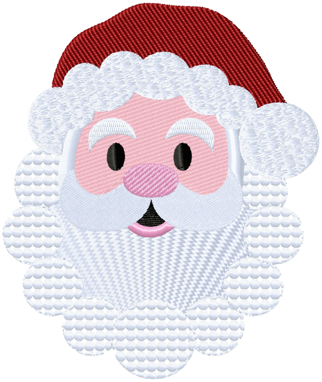 Fancy stitch Santa machine embroidery design 2 sizes