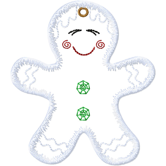 ITH Gingerbread 3 ornament machine embroidery design