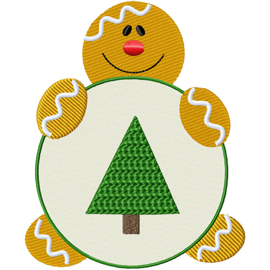 Gingerbread cookies 3 machine embroidery design 2 sizes