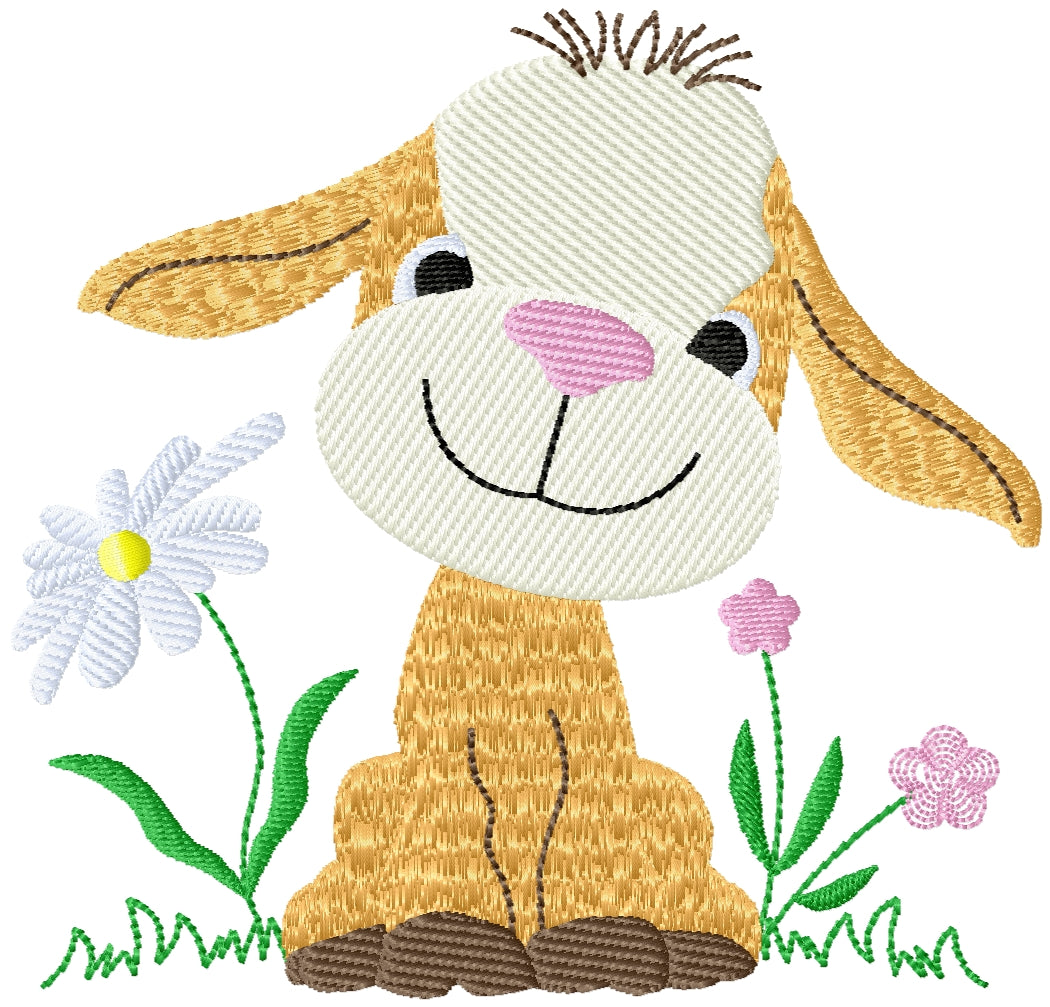 Baby goat 1 machine embroidery design 2 sizes