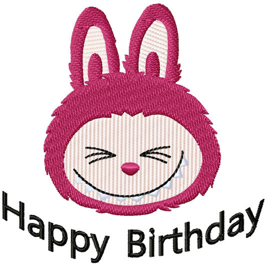 Happy Birthday La Boo Boo machine embroidery design