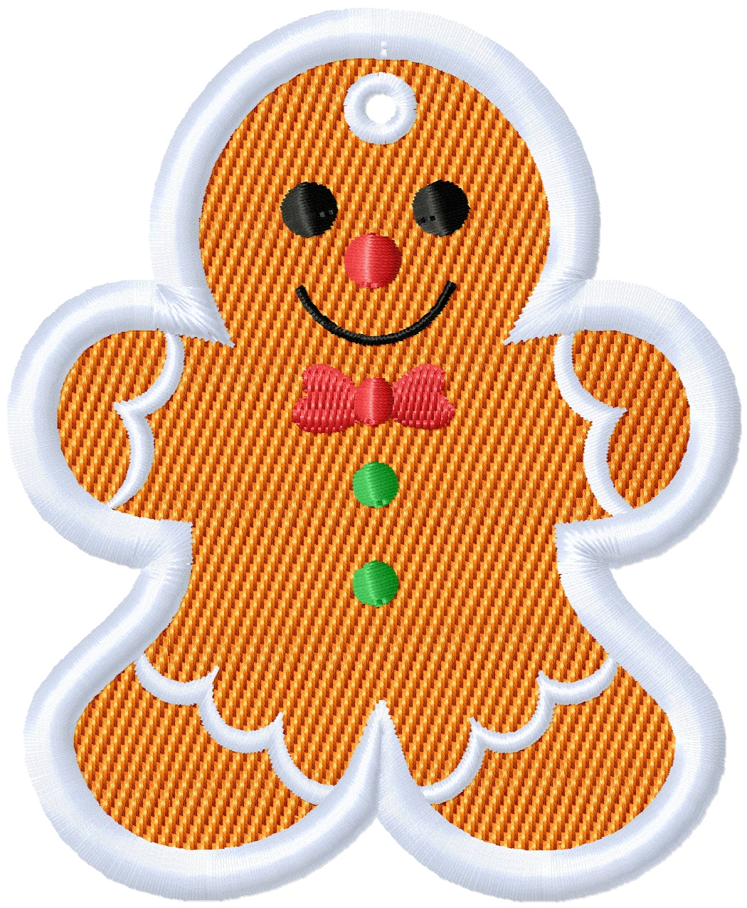 ITH 2025 Gingerbread man machine embroidery Christmas ornament