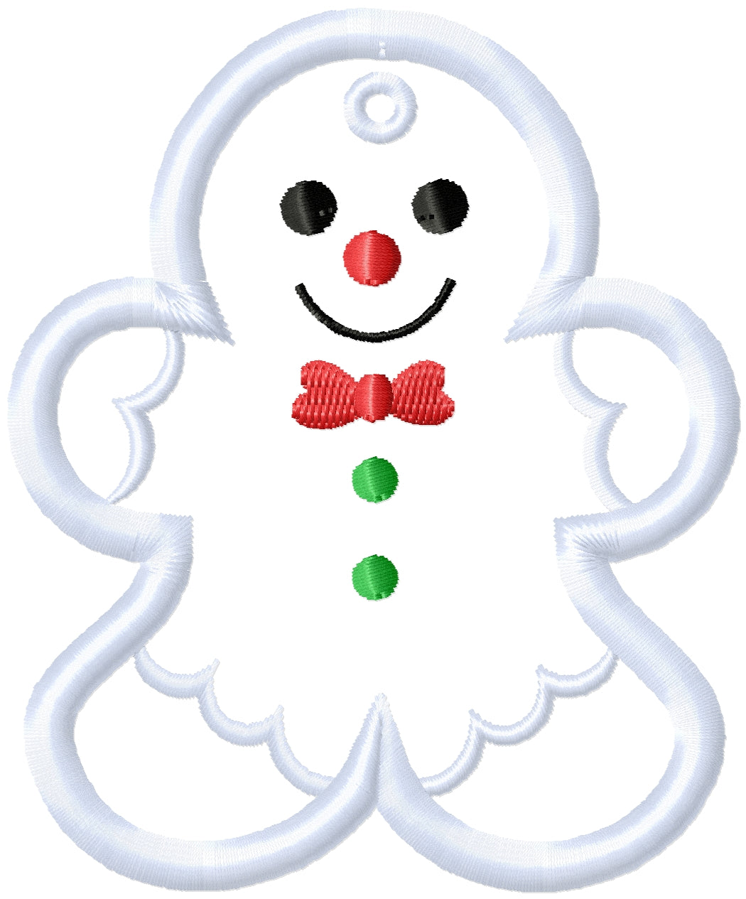 2025 ITH Ginger bread boy Christmas ornament applique design